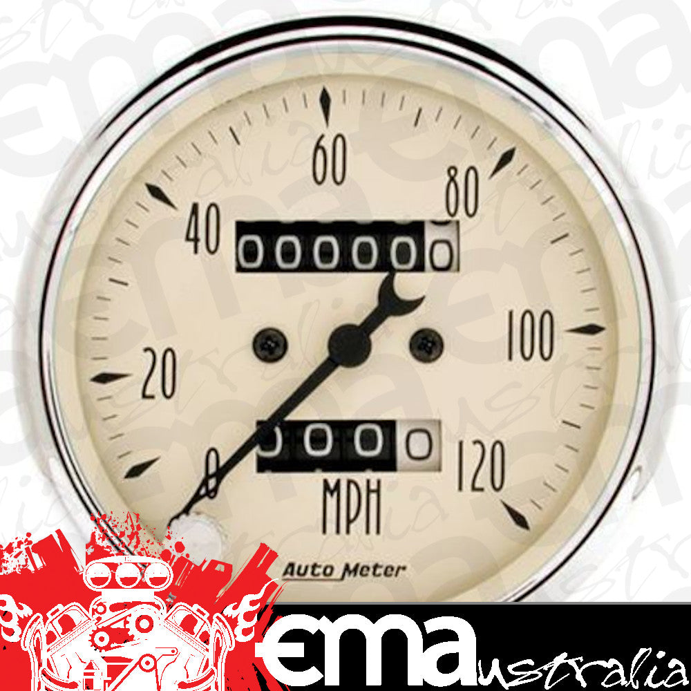 AutoMeter 1896 3-1/8" SPEEDOMETER, 0-120 MPH, ANTIQUE BEIGE