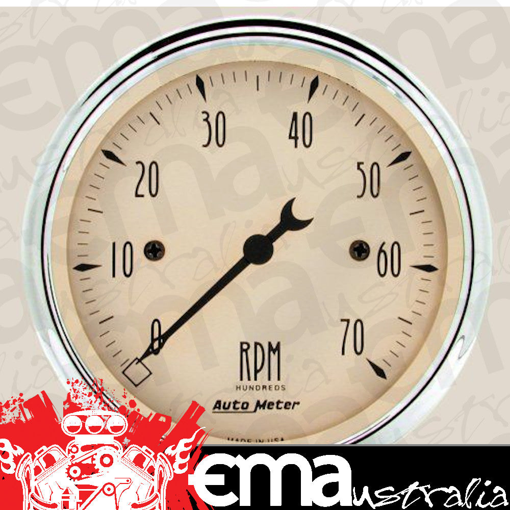 AutoMeter 1898 3-1/8" IN-DASH TACHOMETER, 0-7,000 RPM, ANTIQUE BEIGE