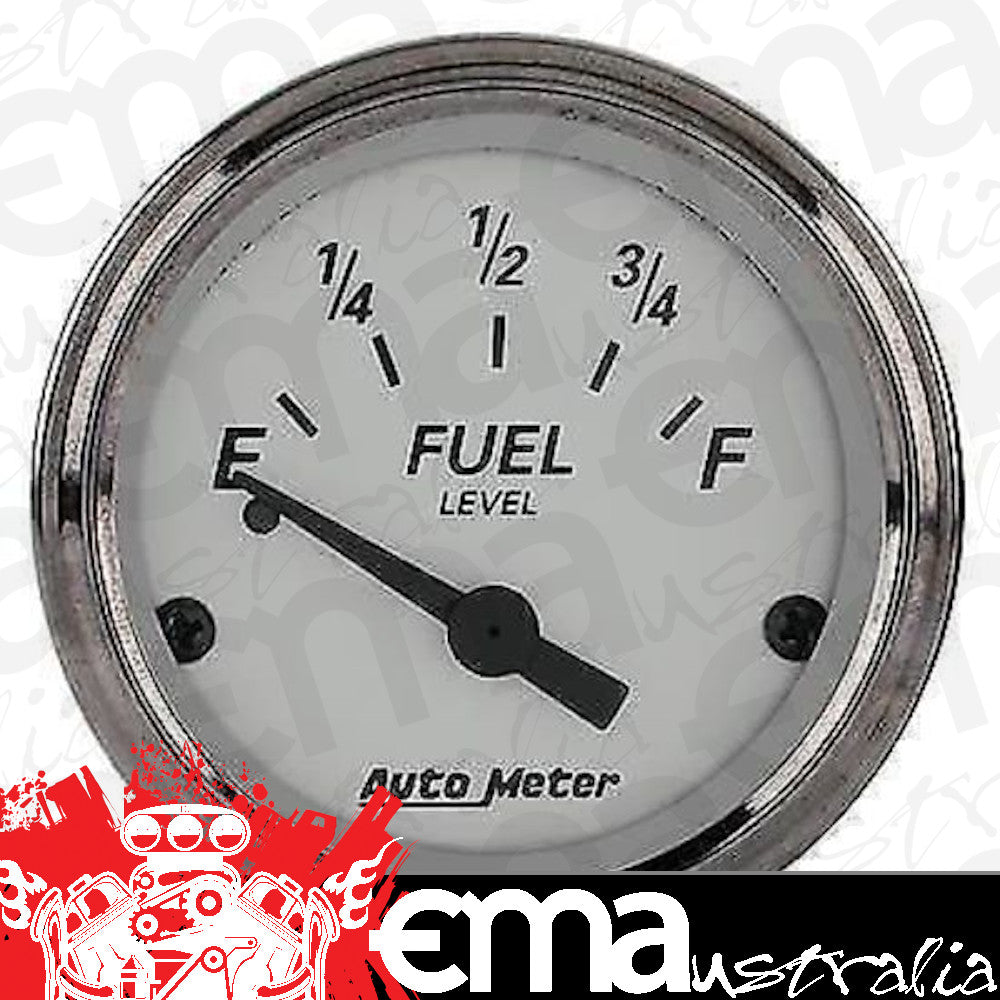 AutoMeter 1904 2-1/16" FUEL LEVEL, 0-90 Ohm, GM, SILVER