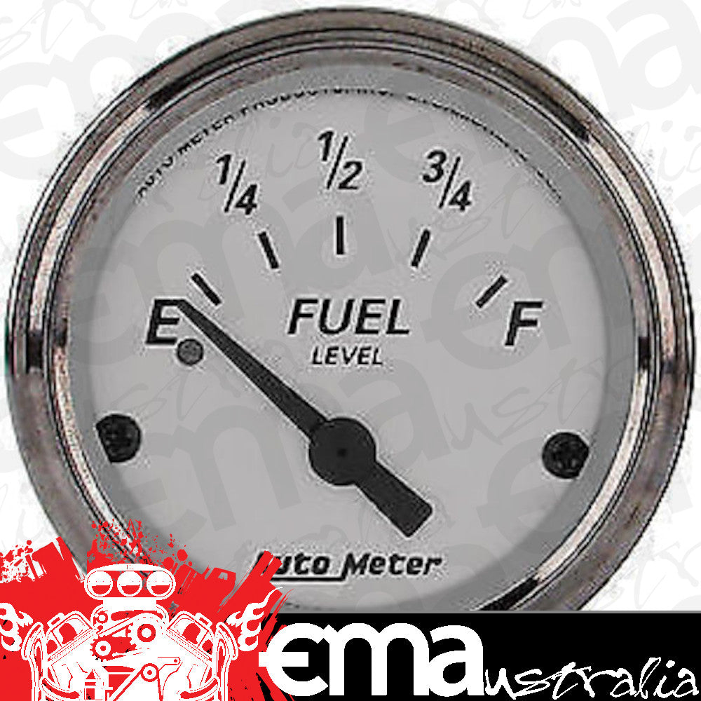 AutoMeter AU1906 American Platinum 2-1/16" Fuel Gauge 240 OHMS Empty 33 OHMS Full Au 1906
