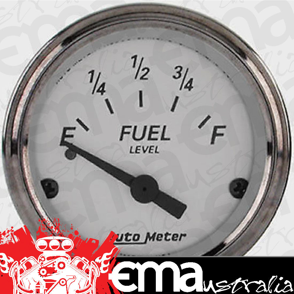 AutoMeter AU1907 American Platinum 2-1/16" Elec Fuel Level Gauge 0-30 OHMS