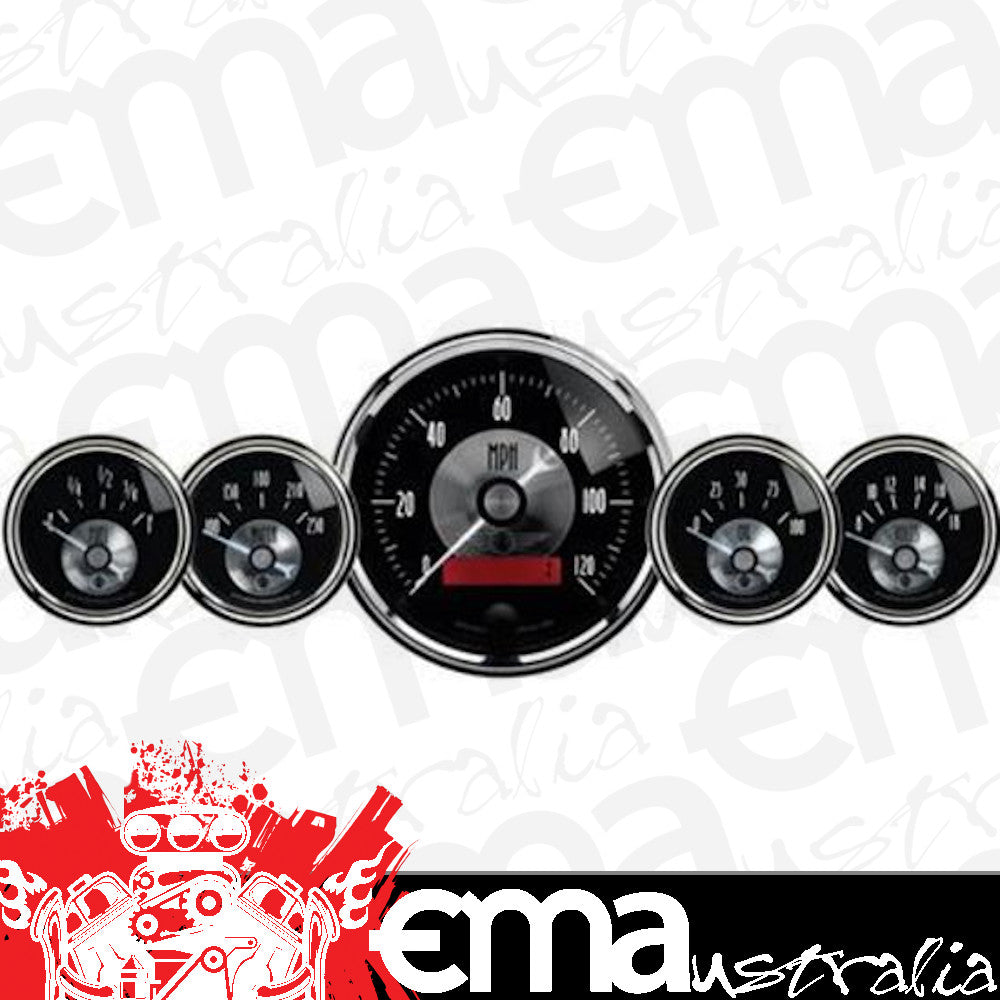 AutoMeter AU2001 Gauge 5" Pc Prestige Speedometer Water Temperature Fuel Level Voltmeter Oil Pressure Analog Kit