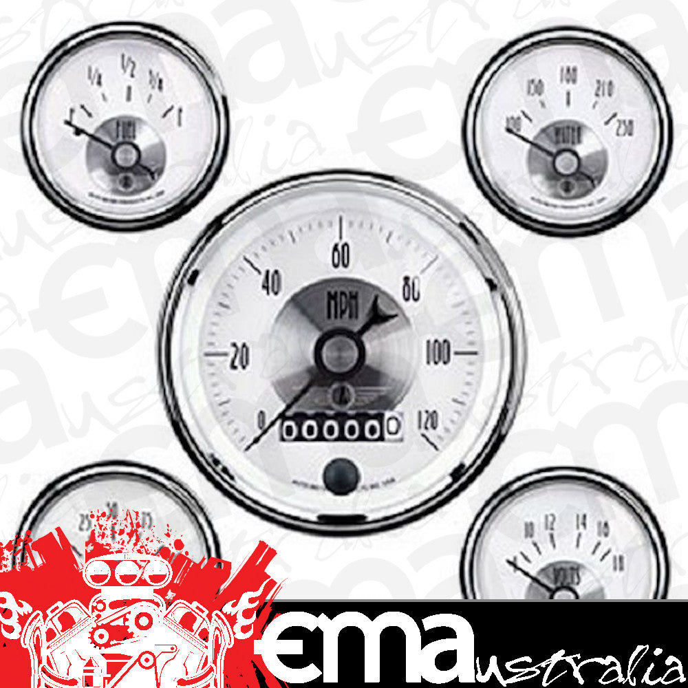 AutoMeter 2006 5 PC. GAUGE KIT, 3-3/8" & 2-1/16", ELEC. SPEEDO W/ LCD ODO, PRESTIGE PEARL