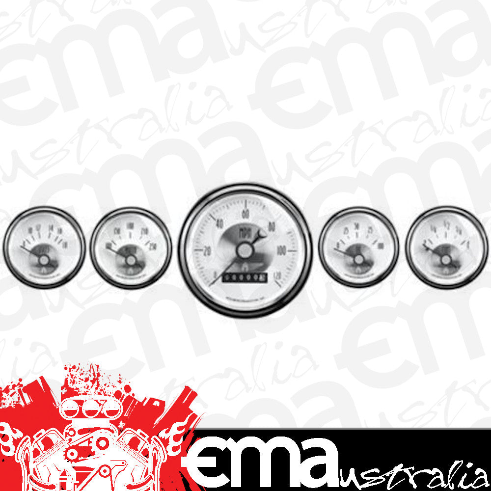AutoMeter 2007 5 PC. GAUGE KIT, 3-3/8" & 2-1/16", ELEC. SPEEDO W/ WHEEL ODO, PRESTIGE PEARL