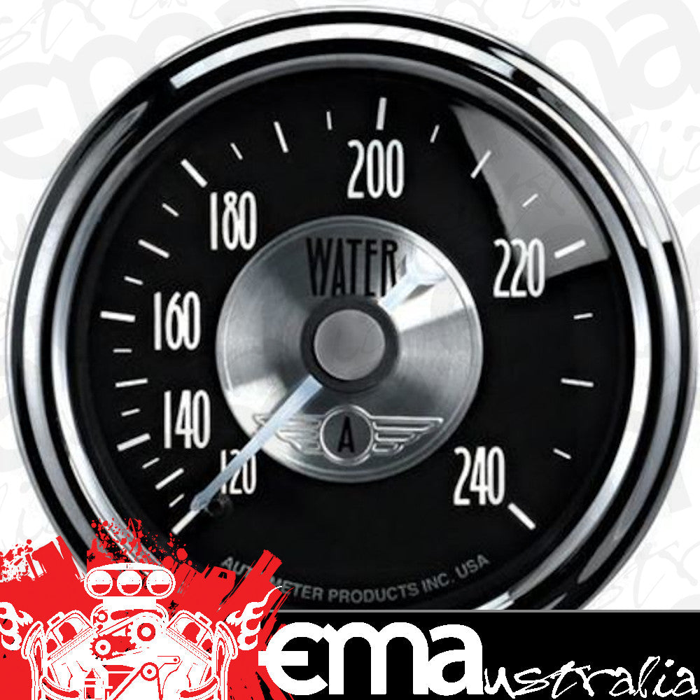 AutoMeter AU2033 Prestige - Black Diamond Water Temperature Gauge 2-1/16" Full Sweep Mech 120-240¶øF