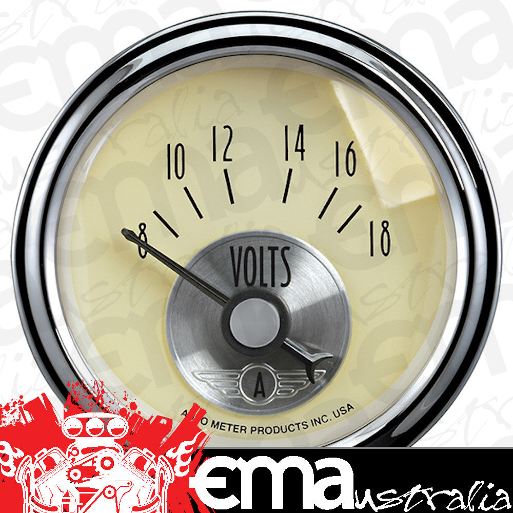 AutoMeter 2092 2-1/16" VOLTMETER, 8-18V, PRESTIGE ANTIQUE IVORY