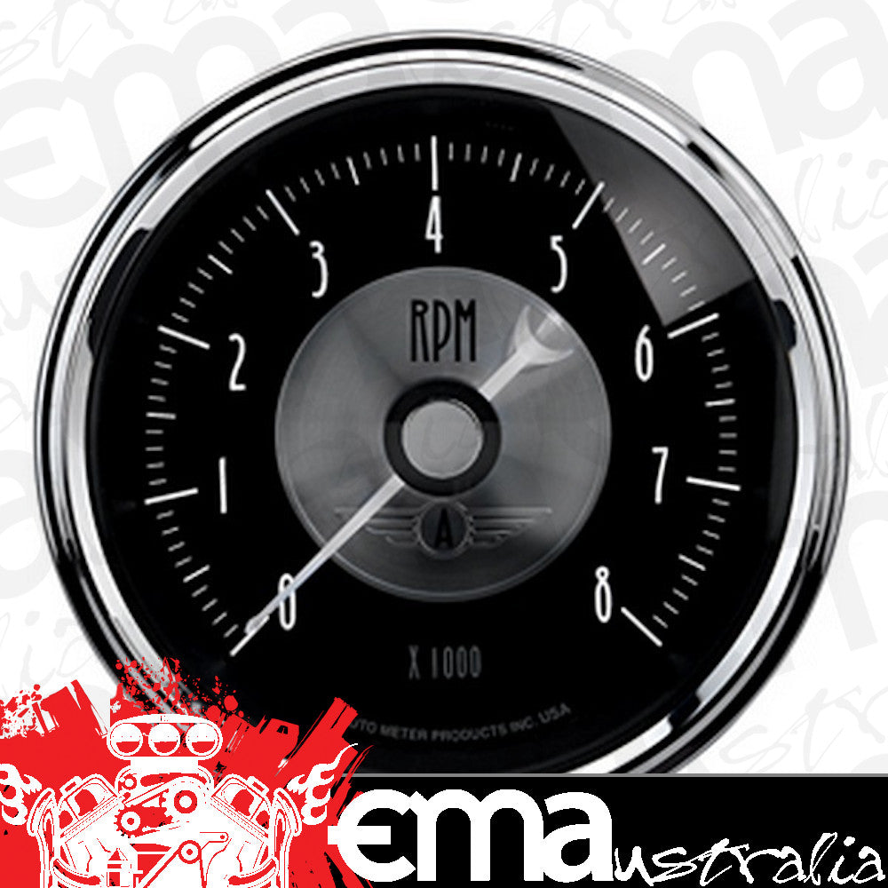 AutoMeter 2096 3-3/8" IN-DASH TACHOMETER, 0-8,000 RPM, PRESTIGE BLACK DIAMOND