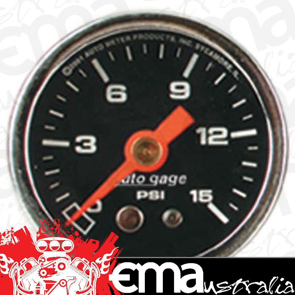 AutoMeter 2172 1-1/2" PRESSURE, 0-15 PSI, BLACK