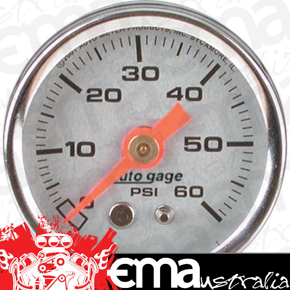 AutoMeter 2179 1-1/2" PRESSURE, 0-60 PSI, SILVER