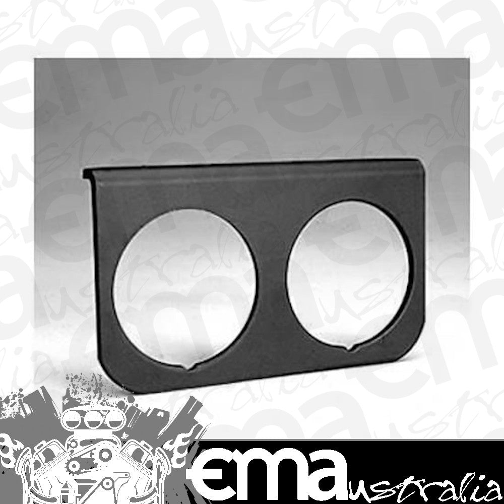 AutoMeter 2237 GAUGE MOUNTING PANEL, DUAL, 2-1/16", BLACK, ALUMINUM