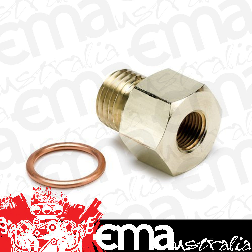 AutoMeter 2267 FITTING, ADAPTER, METRIC, M14X1.5 MALE TO 1/8" NPTF FEMALE, BRASS