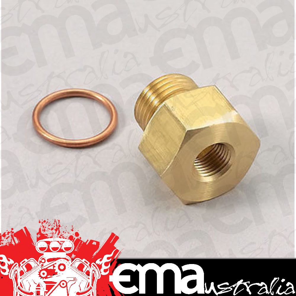 AutoMeter 2268 FITTING, ADAPTER, METRIC, M16X1.5 MALE TO 1/8" NPTF FEMALE, BRASS