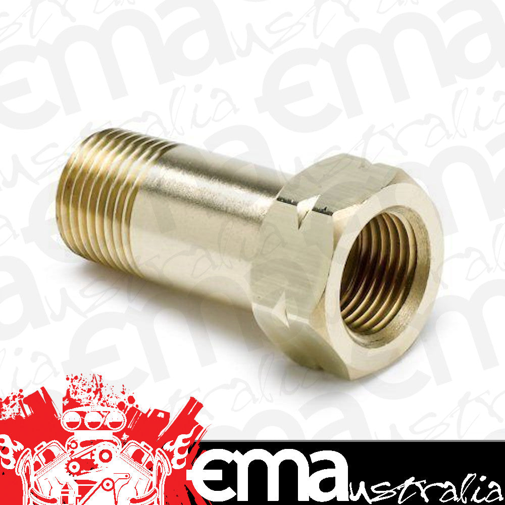 AutoMeter 2271 FITTING, ADAPTER, 3/8" NPT MALE, EXTENSION, BRASS, FOR MECH. TEMP. GAUGE