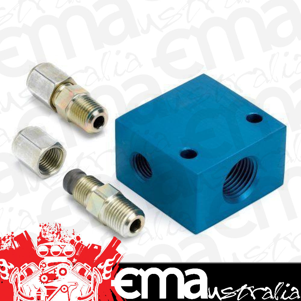 AutoMeter AU2287 Transmission Temp Gauge Manifold 1/2" -14 Npt For 5/16" Tubing