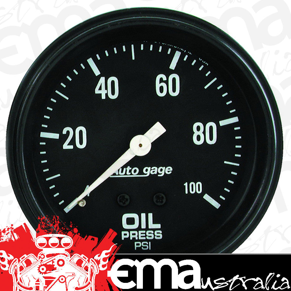 AutoMeter 2312 2-5/8" OIL PRESSURE, 0-100 PSI, AUTO GAGE