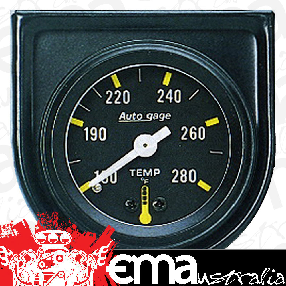 AutoMeter AU2352 Auto Gage Water Temperature Gauge 1-1/2" Individual Console Mech 130-280F