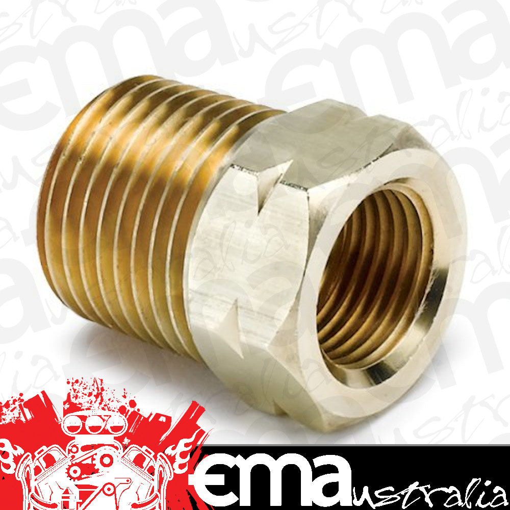 AutoMeter AU2372 Temperature Adapter Brass 1/2" Npt For Auto Gage Mech Gauge