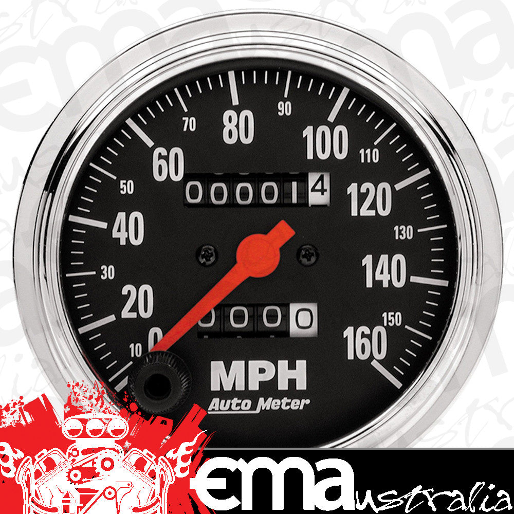 AutoMeter 2494 3-3/8" SPEEDOMETER, 0-160 MPH, TRADITIONAL CHROME