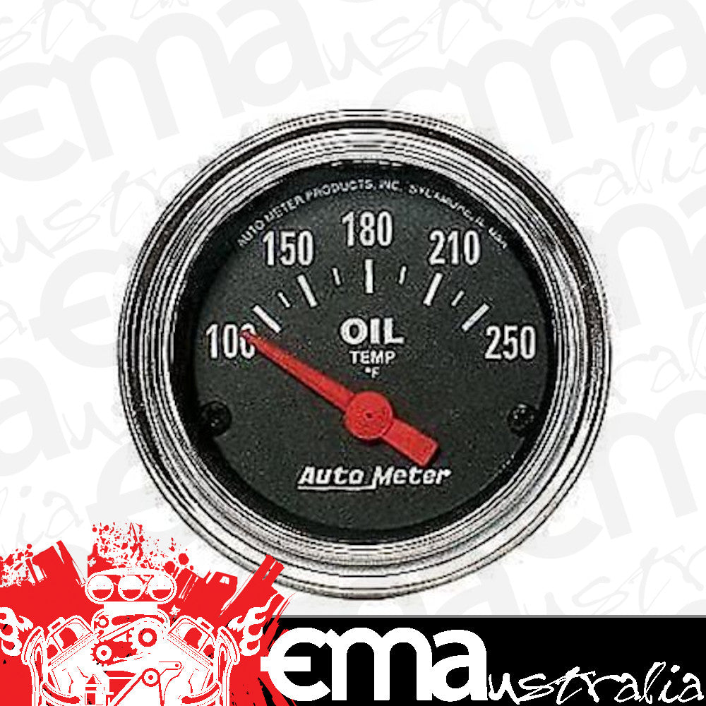 AutoMeter AU2542 Traditional Chrome 2-1/16" Elec Oil Temperature Gauge 100-250¶øF