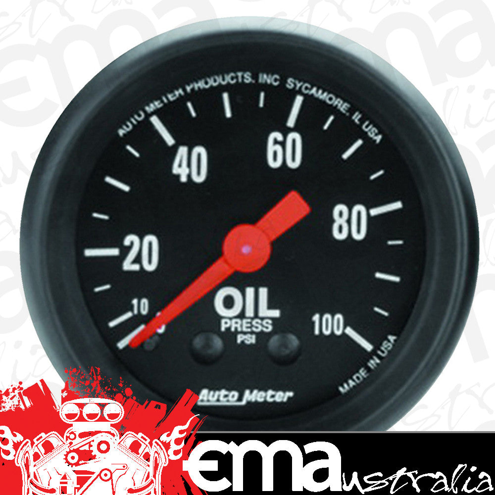 AutoMeter 2604 2-1/16" OIL PRESSURE, 0-100 PSI, Z-SERIES