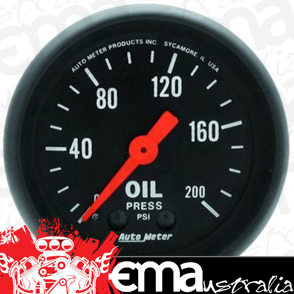 AutoMeter 2605 2-1/16" OIL PRESSURE, 0-200 PSI, Z-SERIES