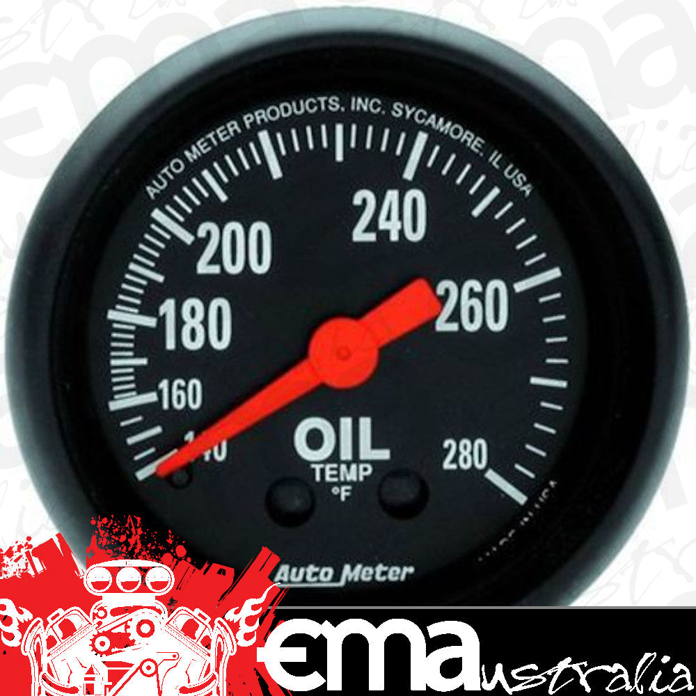 AutoMeter AU2609 Z-Series Oil Temperature 140-280Ç÷ F 2-1/16" Analog Mech