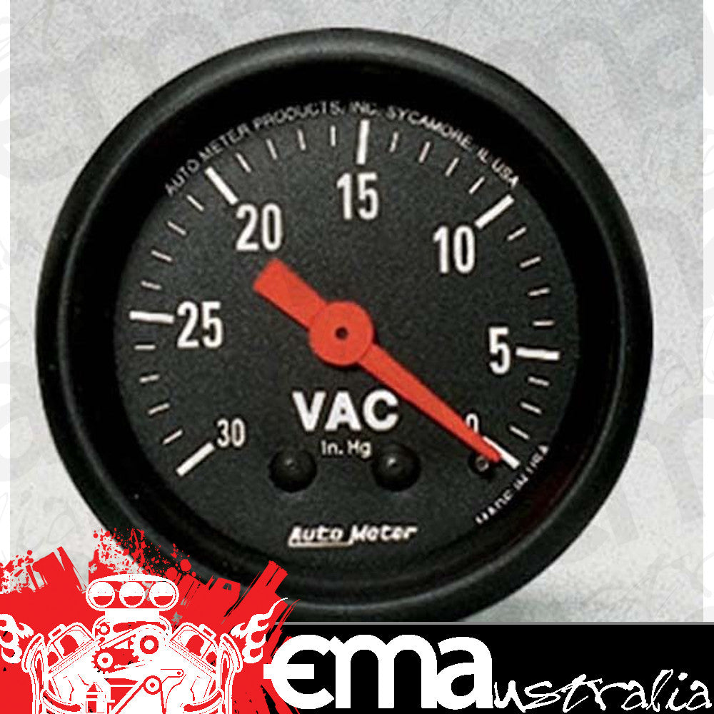 AutoMeter AU2610 Z-Series 2-1/16" Mech Vacuum Gauge 30 In.Hg