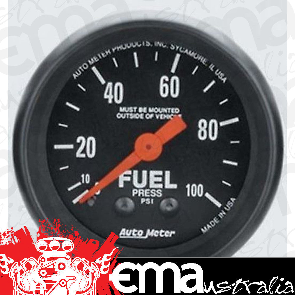 AutoMeter 2612 2-1/16" FUEL PRESSURE, 0-100 PSI, Z-SERIES