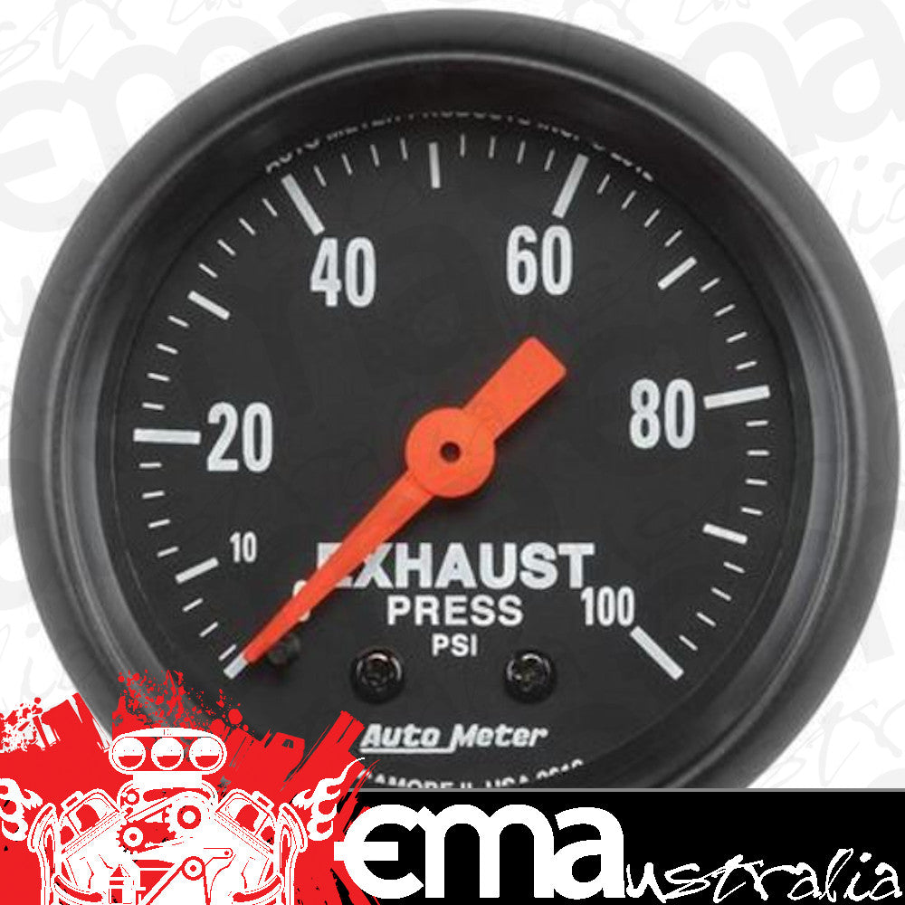 AutoMeter AU2619 Z-Series Exhaust Pressure 0-100 PSI 2-1/16 In. Mech Gauge
