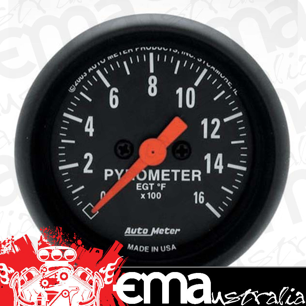 AutoMeter AU2654 Z-Series 2-1/16" Pyrometer Egt Gauge Elec 0-1600¶øF