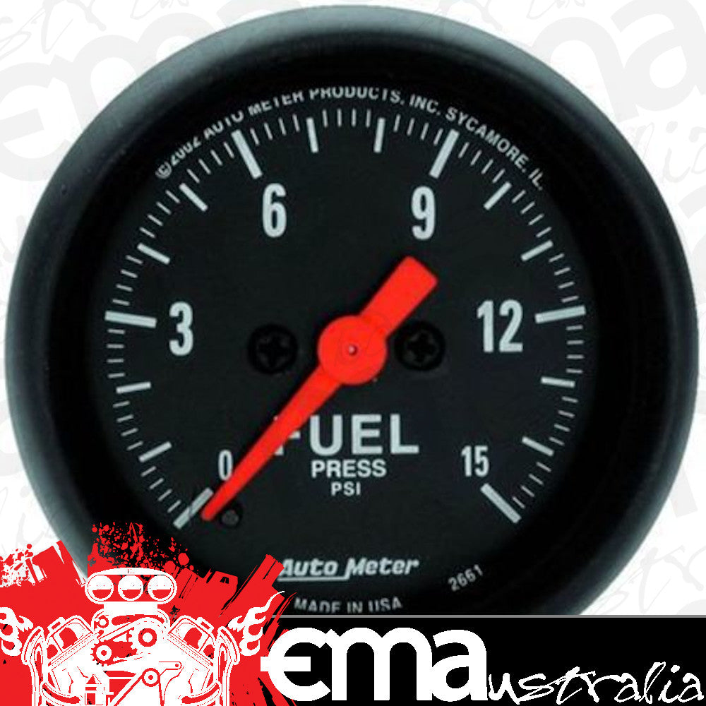 AutoMeter 2661 2-1/16" FUEL PRESSURE, 0-15 PSI, Z-SERIES