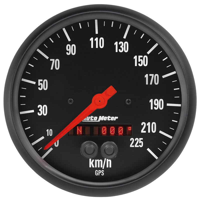 AutoMeter 2684-M GAUGE, SPEEDOMETER, 5", 225KM/H, GPS, Z-SERIES