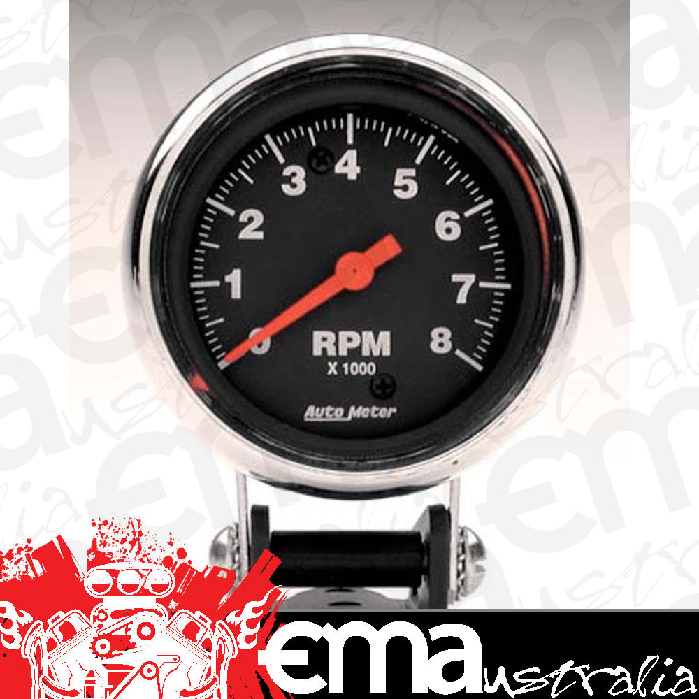 AutoMeter 2893 2-5/8" PEDESTAL TACHOMETER, 0-8,000 RPM, TRADITIONAL CHROME