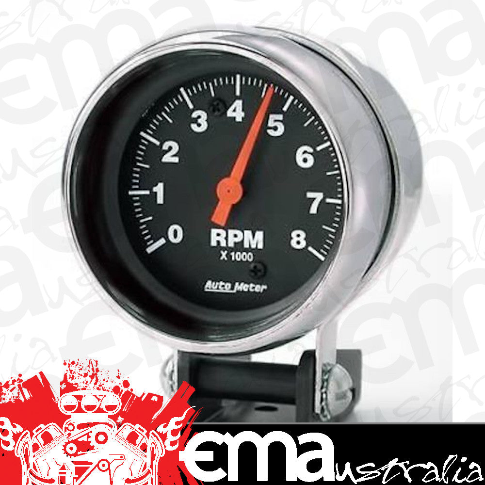 AutoMeter 2893 2-5/8" PEDESTAL TACHOMETER, 0-8,000 RPM, TRADITIONAL CHROME