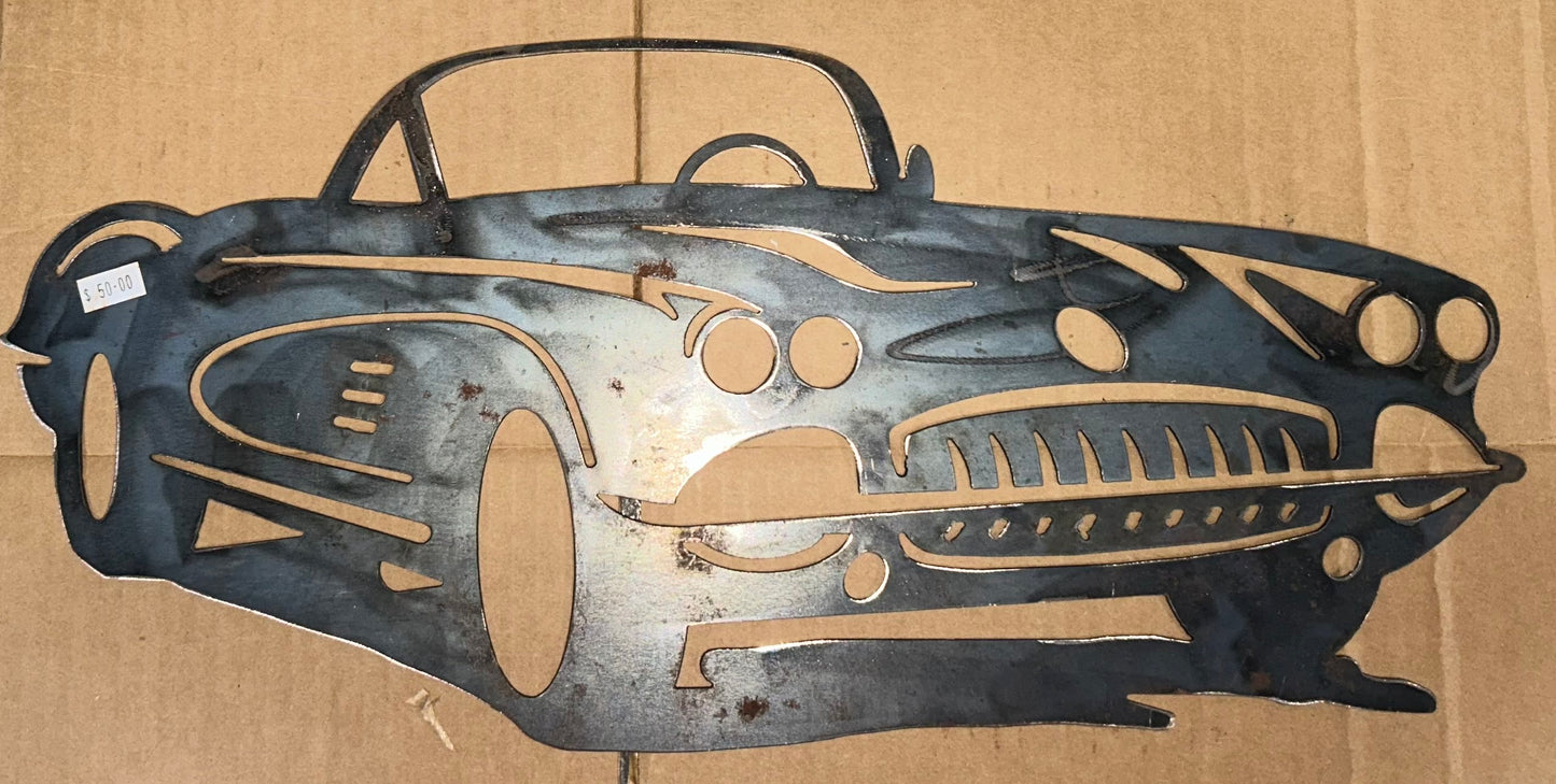 EMA-PC-026 59 Corvette Plasma Cut Sign 56cm x 28cm