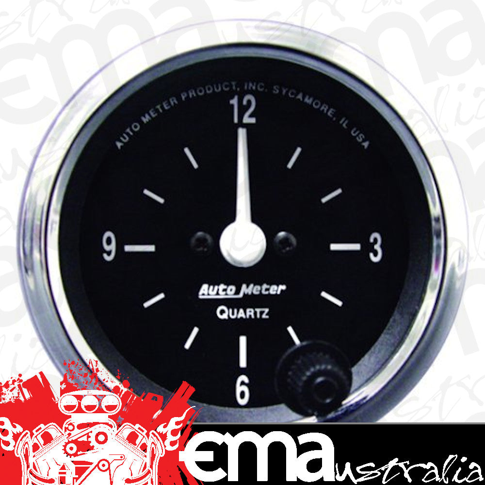 AutoMeter AU201019 Cobra Clock 2-1/16" Quartz Movement W/Second Hand