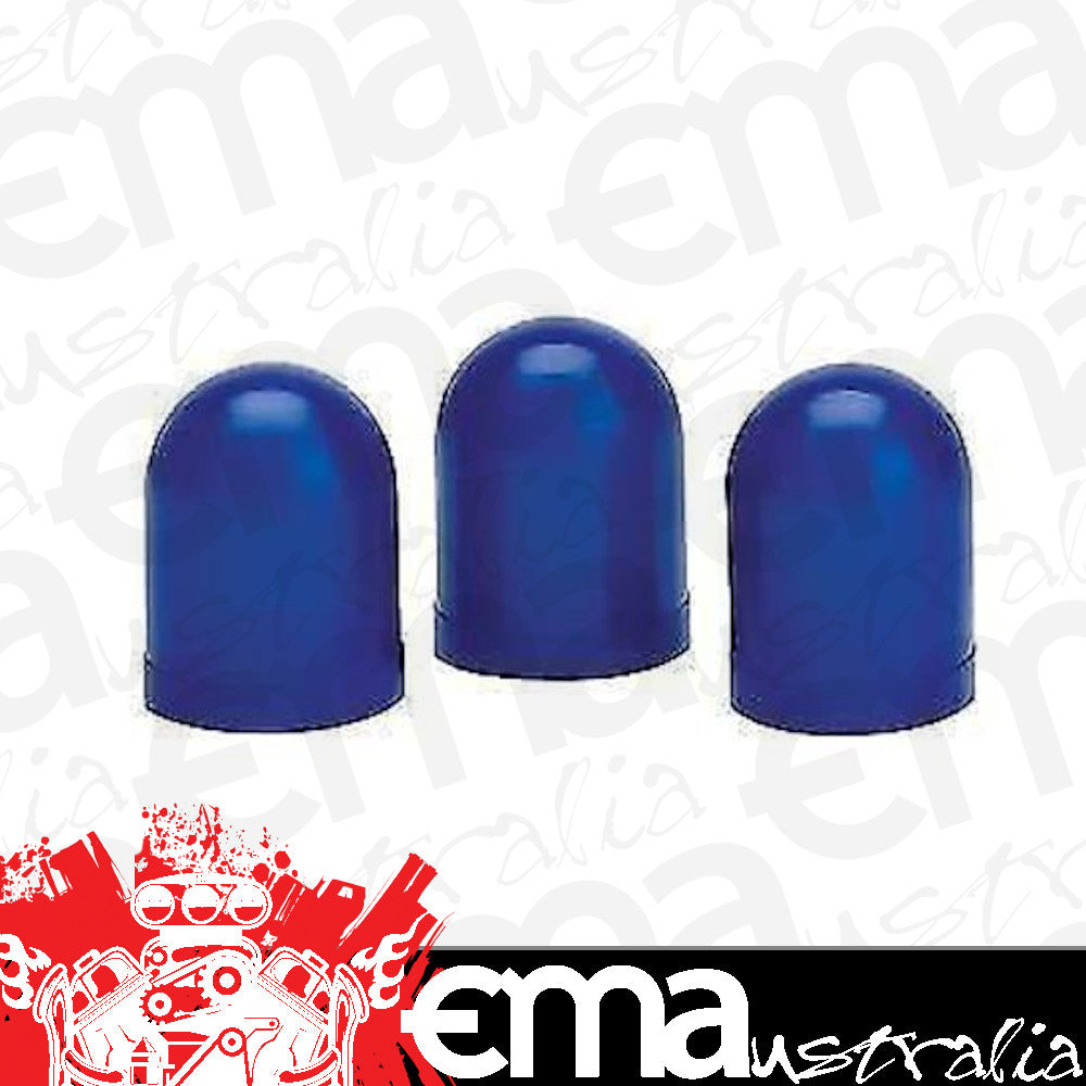 AutoMeter 3207 LIGHT BULB BOOTS, BLUE, QTY. 3