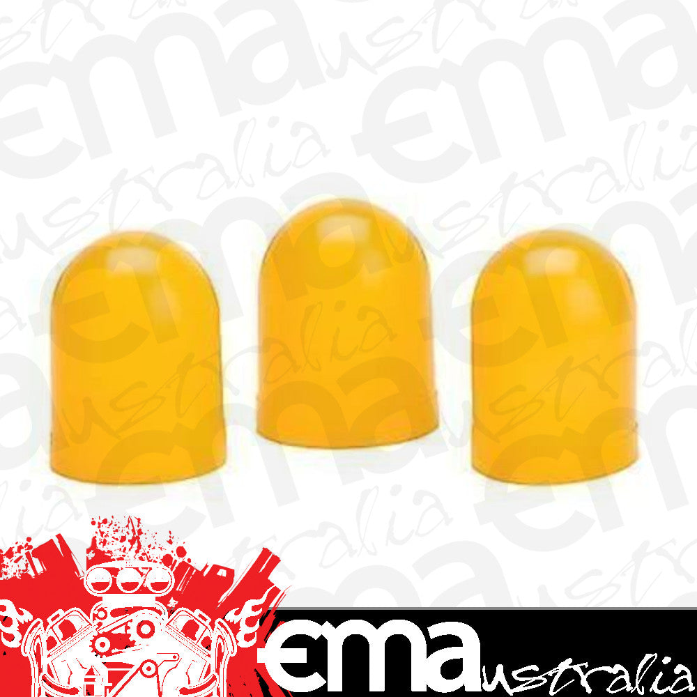 AutoMeter 3208 LIGHT BULB BOOTS, YELLOW, QTY. 3