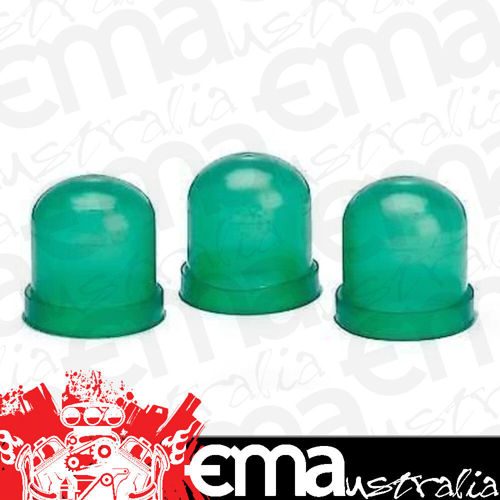 AutoMeter 3215 LIGHT BULB BOOTS, GREEN, QTY. 3