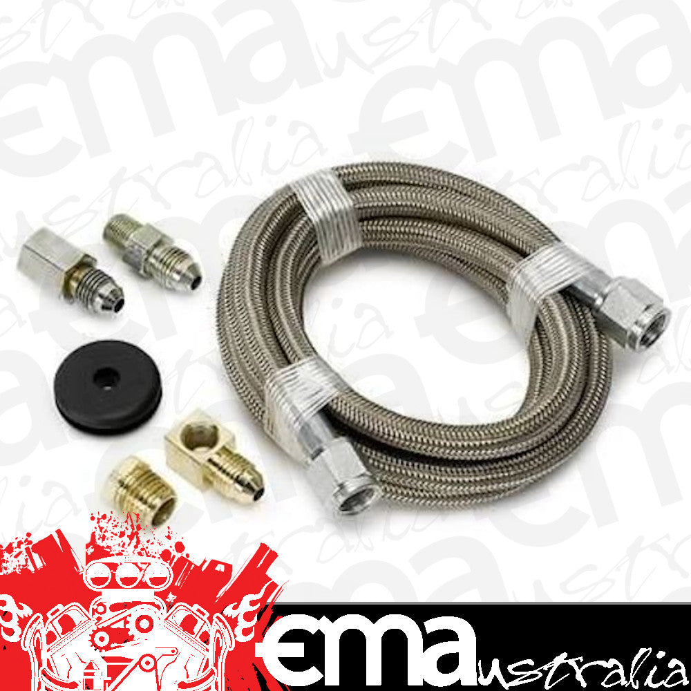AutoMeter AU3228 Braided Stainless Steel Gauge Tubing Kit -4 An X 6Ft Long Hose