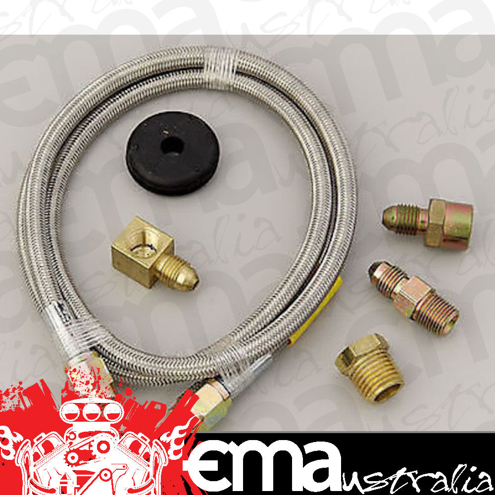 AutoMeter AU3234 Braided Stainless Steel Gauge Tubing Kit -3 An X 3Ft Long Hose