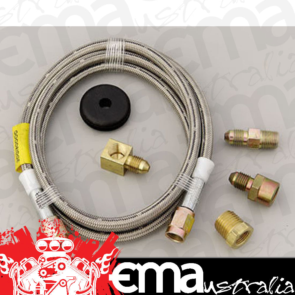 AutoMeter AU3235 Braided Stainless Steel Gauge Tubing Kit -3 An X 4Ft Long Hose