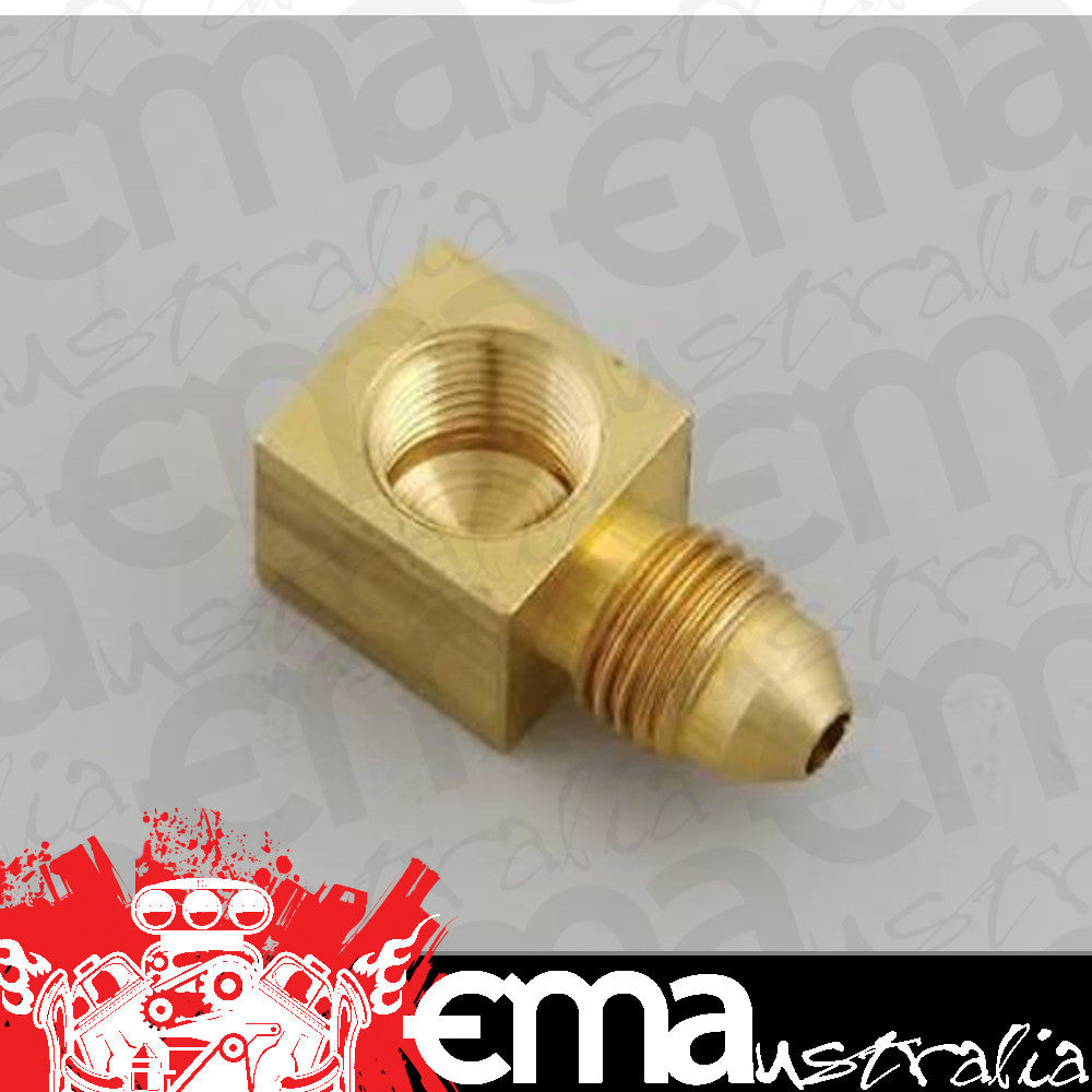 AutoMeter 3270 FITTING, ADAPTER, 90 , 1/8" NPTF FEMALE TO -3AN MALE, BRASS