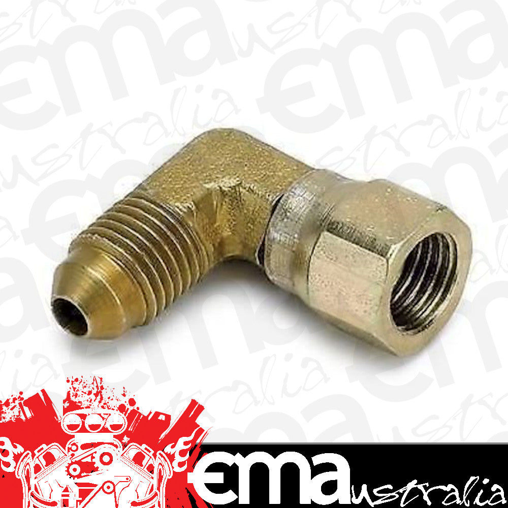 AutoMeter 3274 FITTING, ADAPTER, 90 , -4AN FEMALE TO -4AN MALE, STEEL