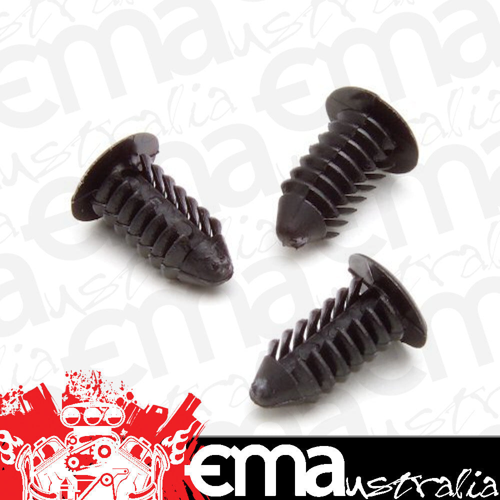 AutoMeter 3281 RATCHET FASTENERS, 10 PCS., BLACK, FOR GAUGE POD / PILLAR INSTALLATION