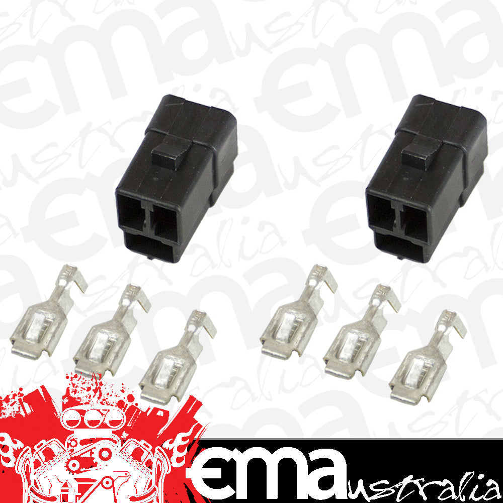 AutoMeter 3298 CONNECTOR, WIRING, 3 TERMINAL, FOR ELEC. (SHORT SWEEP) GAUGES, QTY. 2