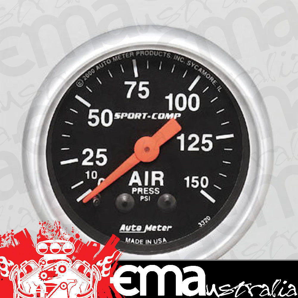 AutoMeter 3320 2-1/16" AIR PRESSURE, 0-150 PSI, SPORT-COMP