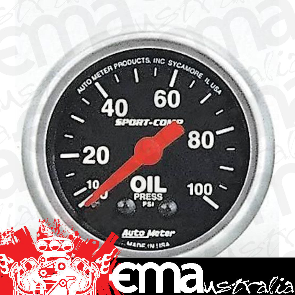 AutoMeter 3321 2-1/16" OIL PRESSURE, 0-100 PSI, SPORT-COMP
