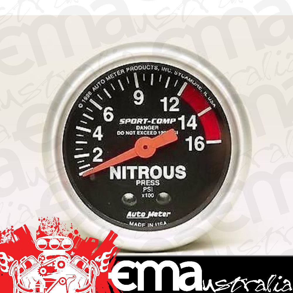 AutoMeter 3328 2-1/16" NITROUS PRESSURE, 0-2000 PSI, SPORT-COMP