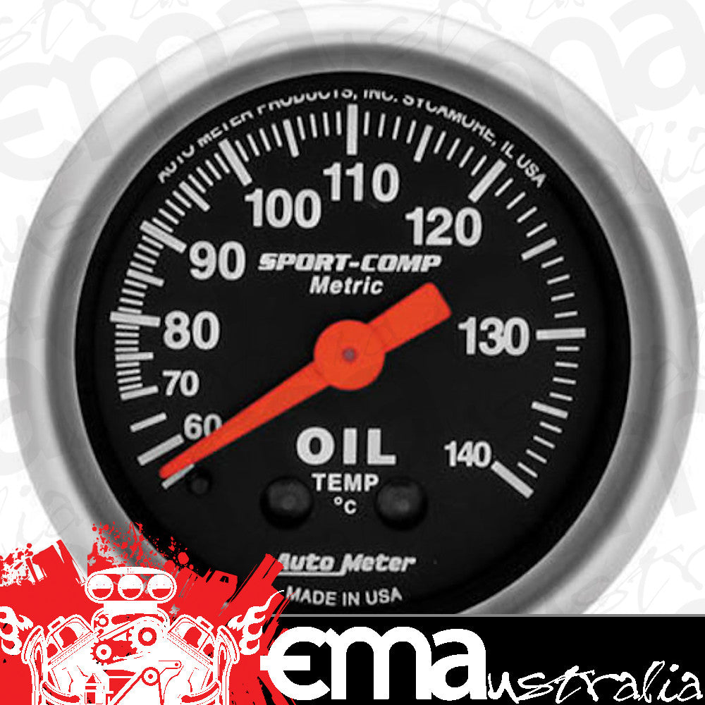 AutoMeter 3341-M GAUGE, OIL TEMP, 2 1/16", 60-140?C, MECHANICAL, SPORT-COMP